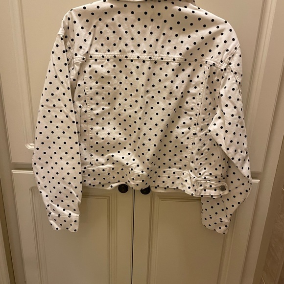 Denim jacket, white w/black polka dots , very high quality - Picture 5 of 5